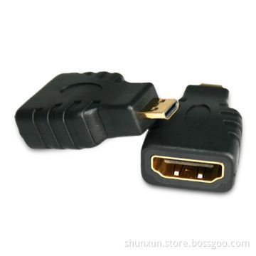 HDMI D to A Adapter, Micro HDMI to HDMI, Gold-plated Connector and PVC Over-mold